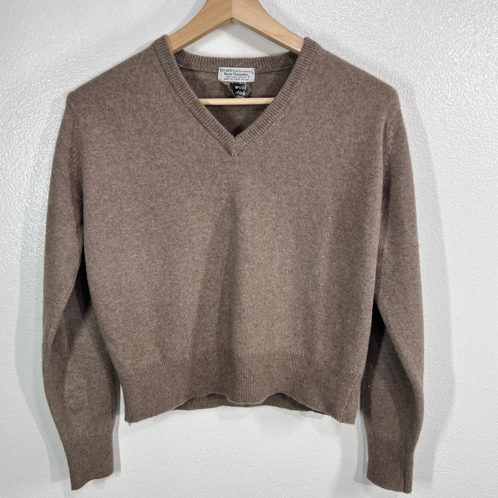 Vintage Norm Thompson Wool & Mink Sweater Made in Great Britain Size 42 (M/L)‎